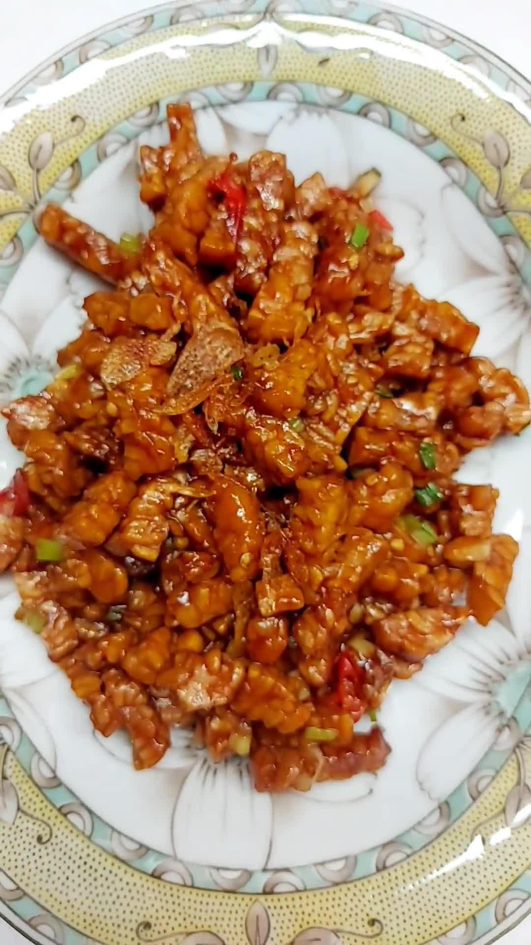 Foto langkah ke 2 dari resep Tumis tempe saos asam,manis pedas.