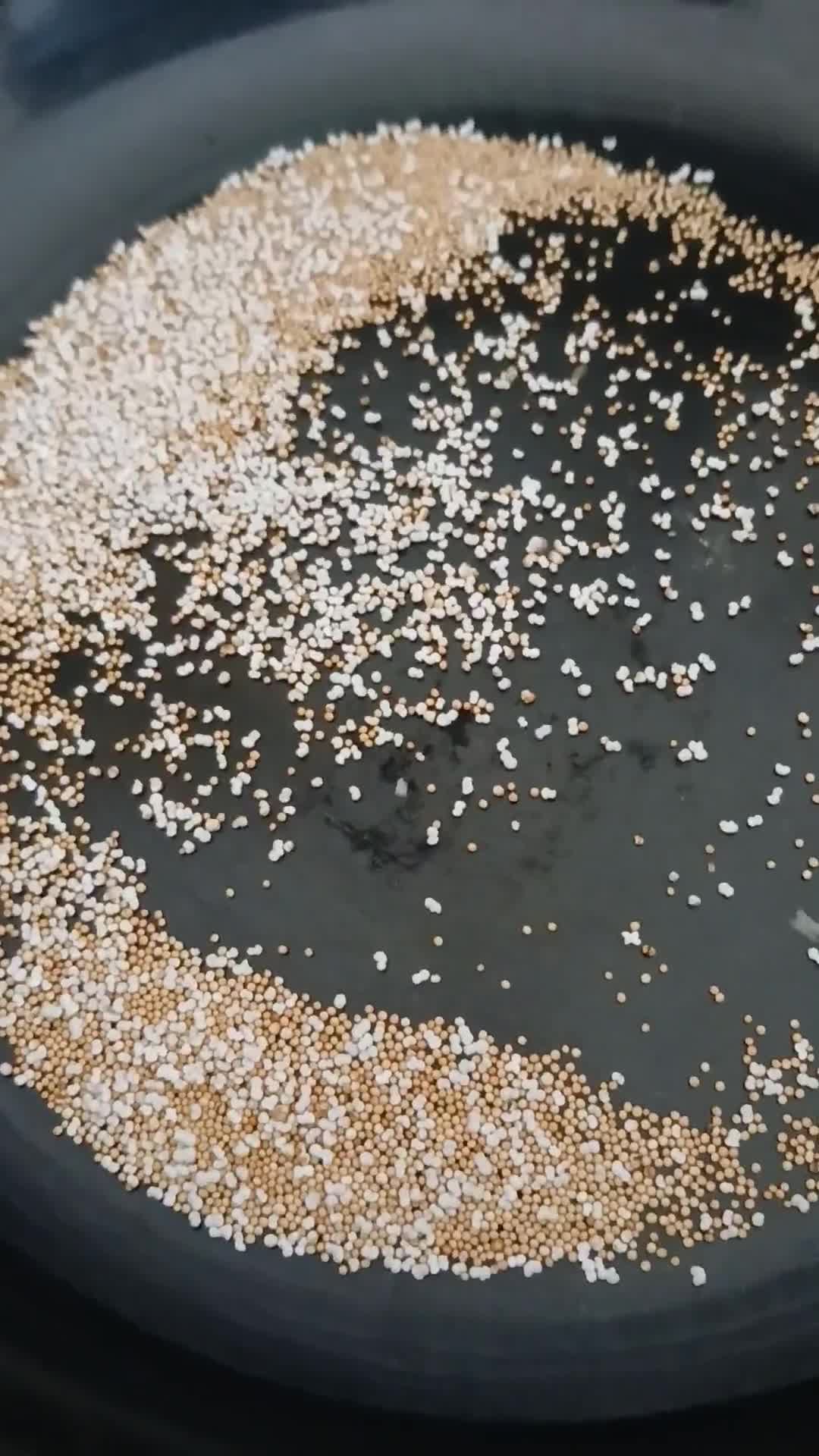 A picture of step 7 of Amaranth or Rajgira Halwa.
