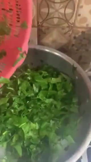 A picture of step 2 of Palak Gosht.