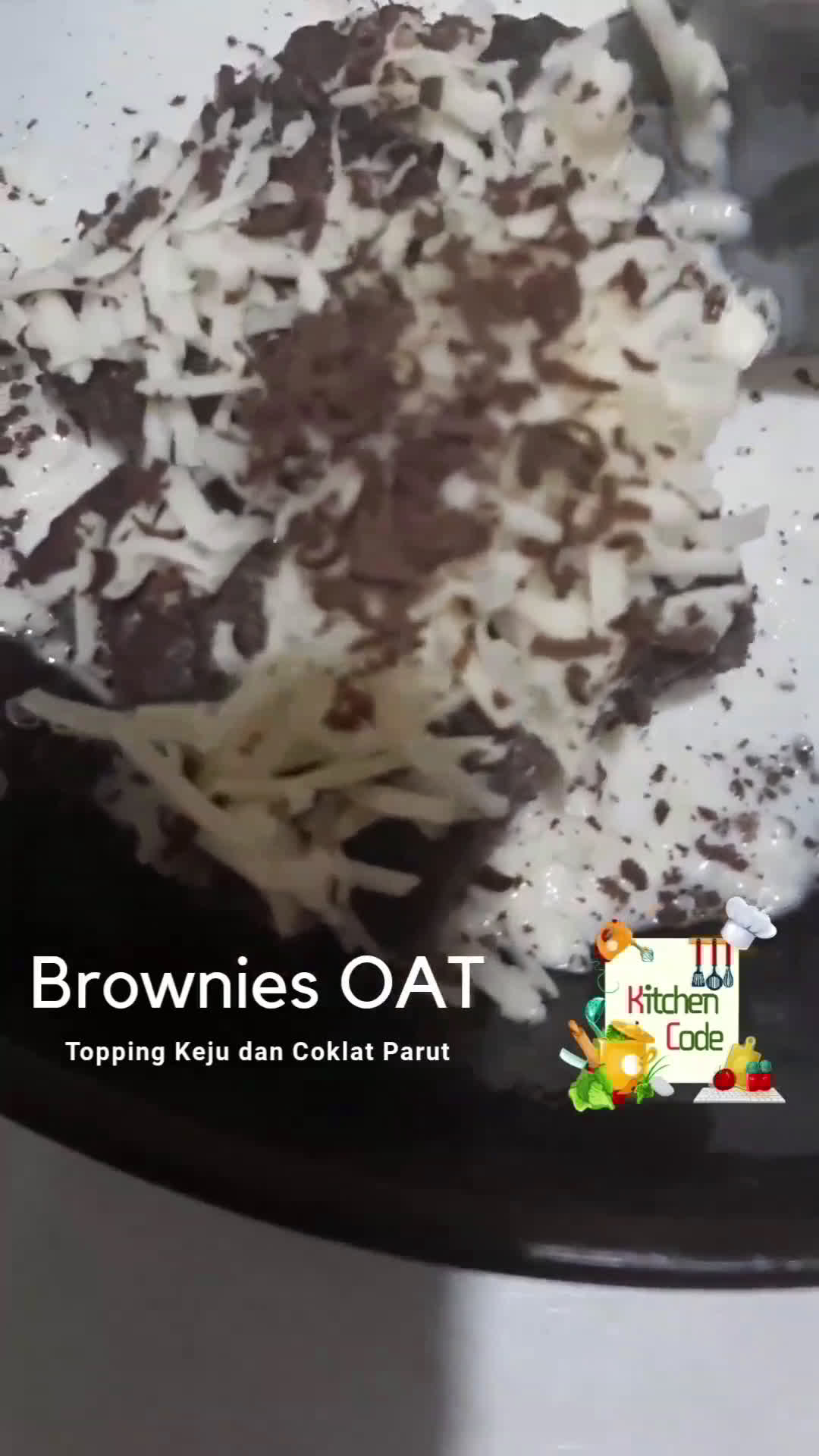 Foto langkah ke 6 dari resep Brownies OAT (Tanpa Tepung Terigu dan Tanpa mentega/margarin).