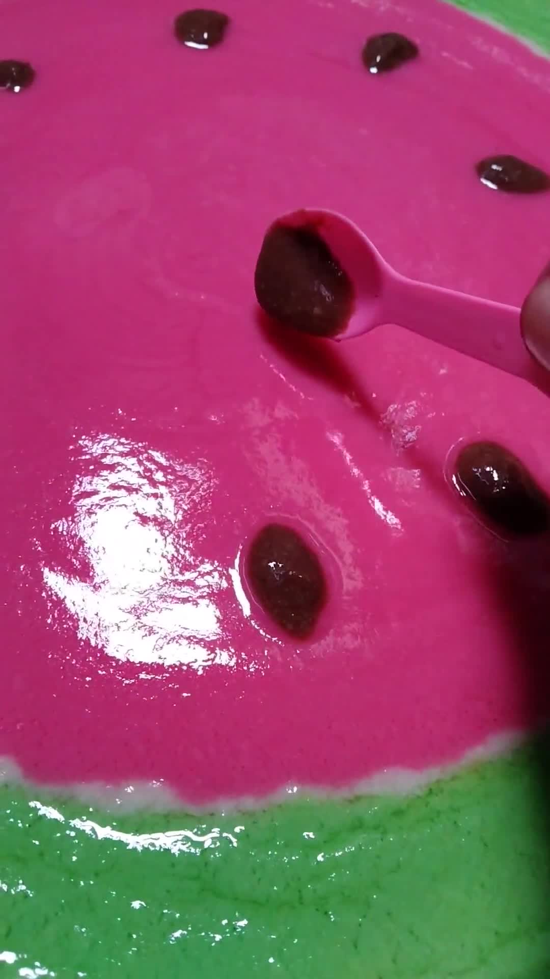 Gambar langkah 4 resipi Puding roti tembikai.