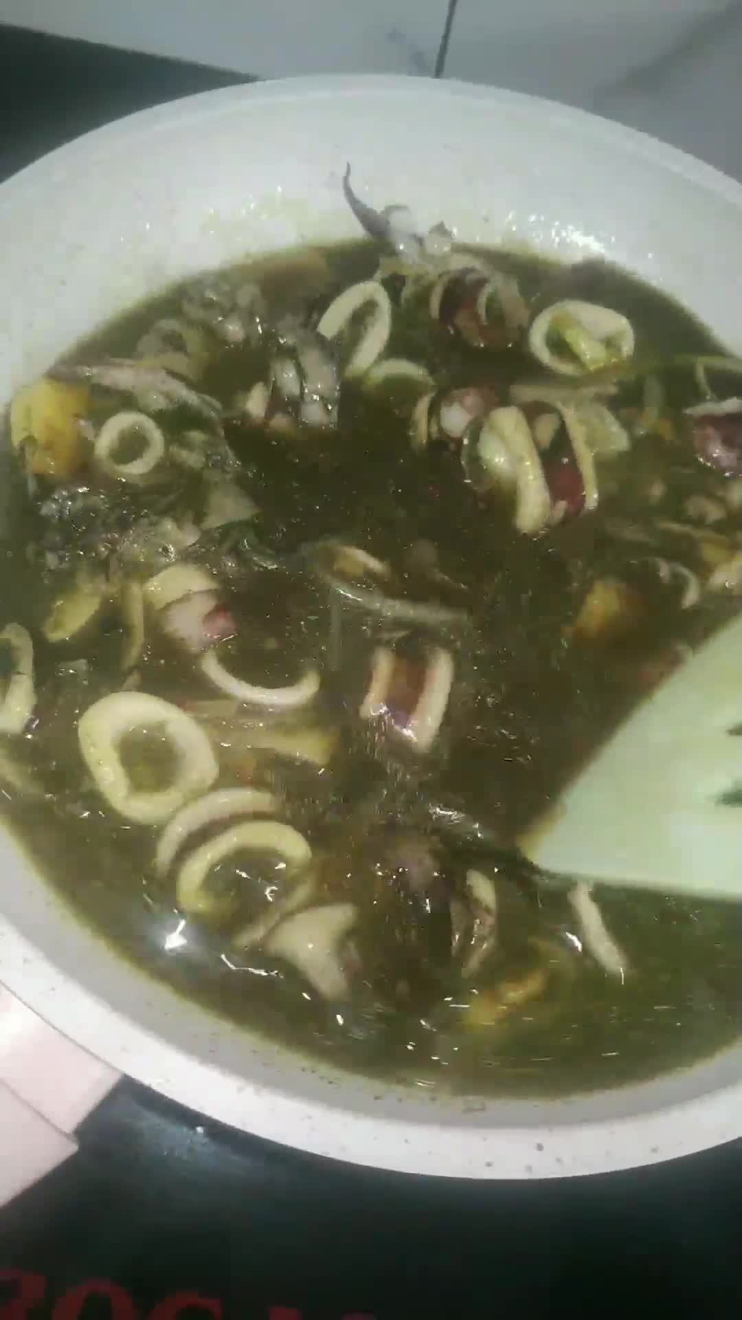 Foto langkah ke 7 dari resep Cumi cumi kuah hitam.
