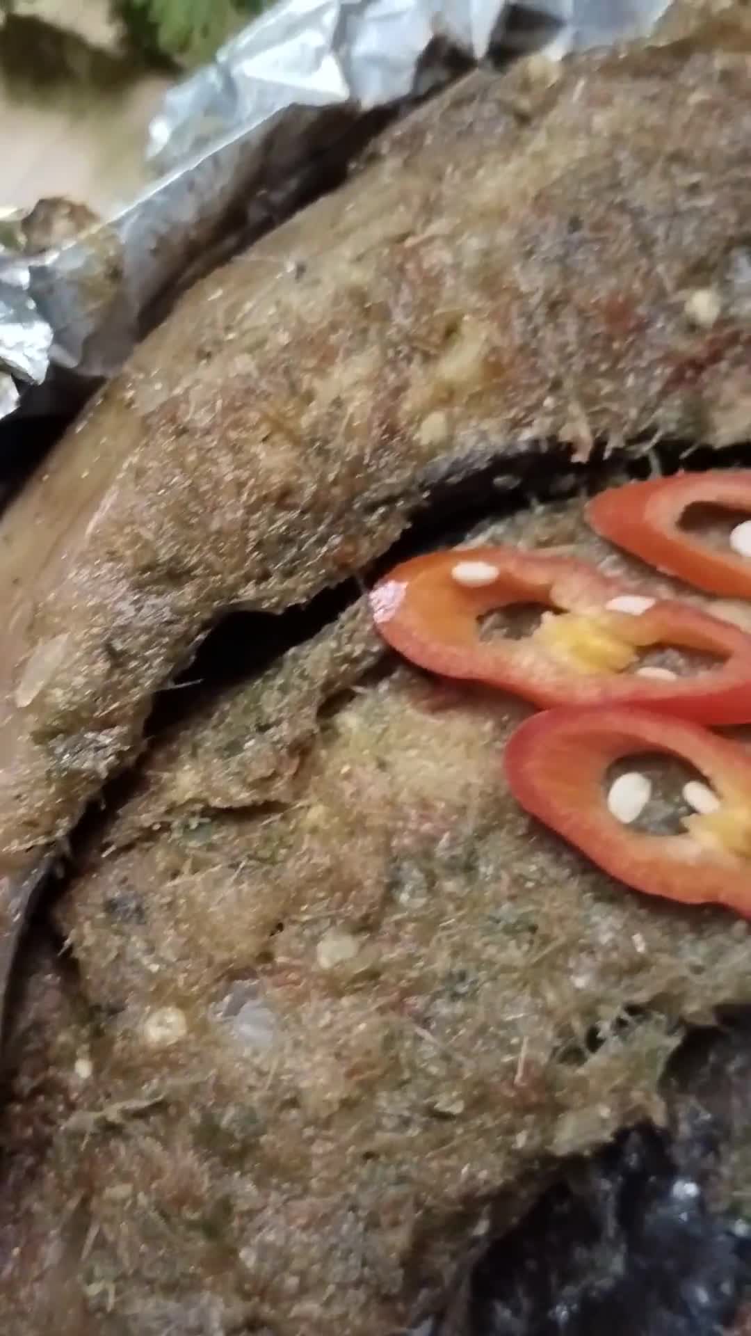 Gambar langkah 4 resipi Ikan bakar thai.