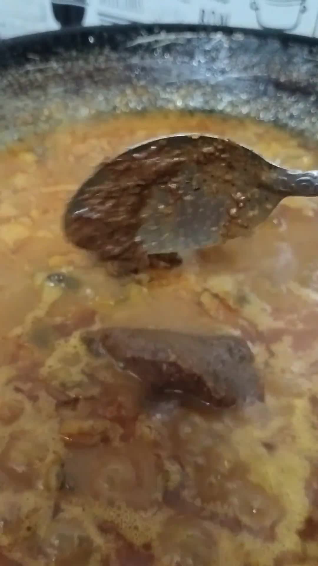 Gambar langkah 3 resipi Rendang kerang.