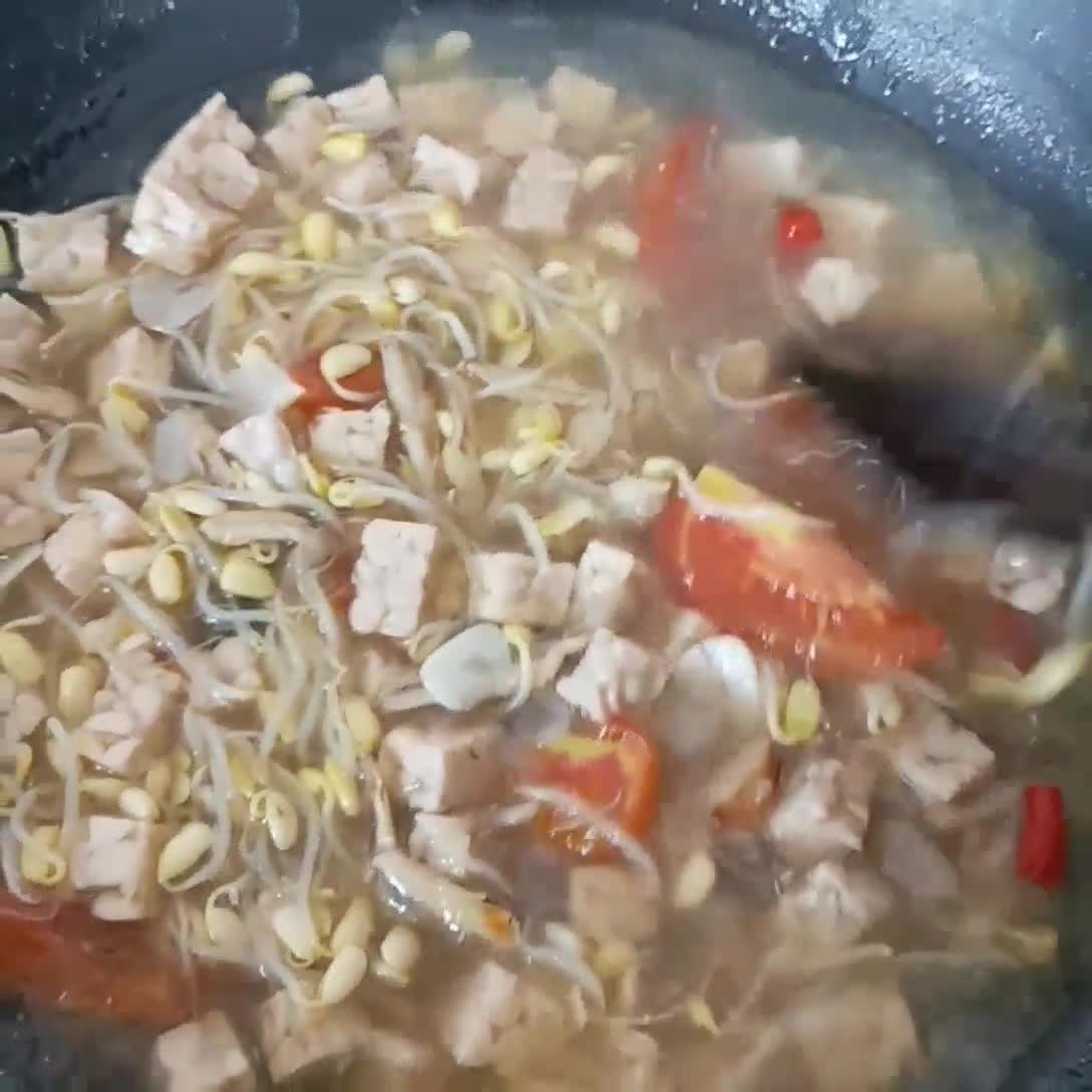 Foto langkah ke 4 dari resep Tempe Teri Kuah Asam.