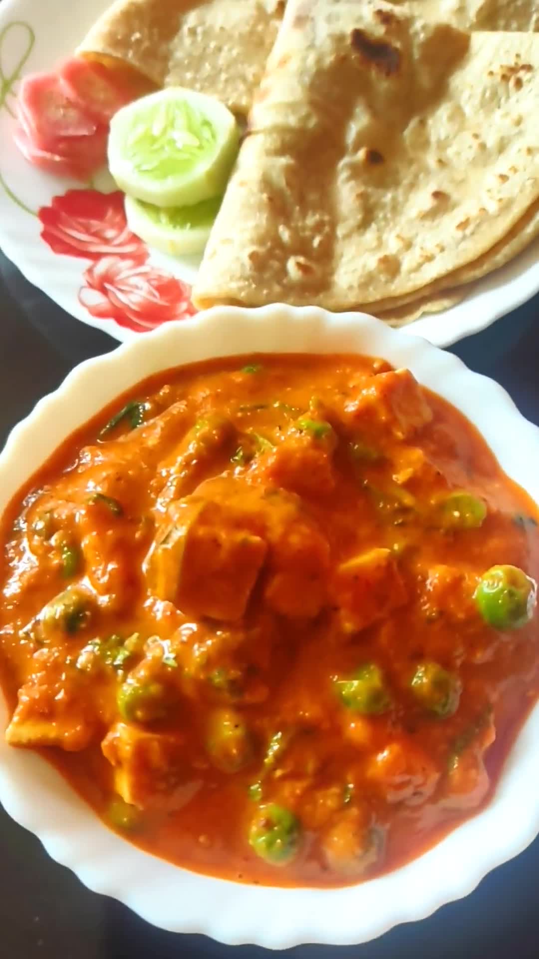 A picture of step 5 of Matar Paneer.
