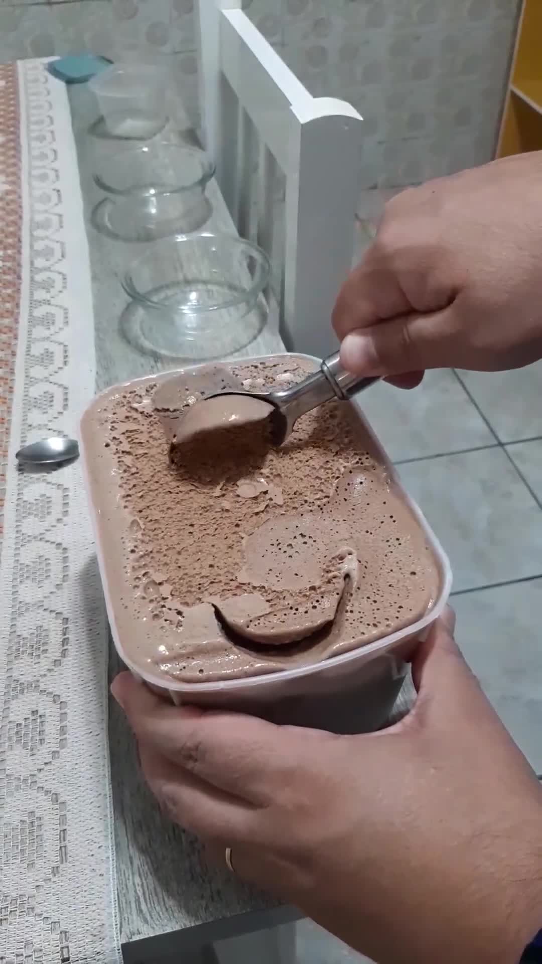 Foto do passo 3 de Sorvete caseiro de chocolate zero lactose