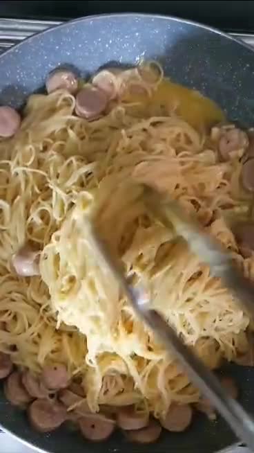 Foto langkah ke 5 dari resep Angel Hair Carbonara.