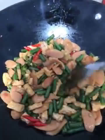 Foto langkah ke 6 dari resep Sayur kacang panjang tahu sosis.