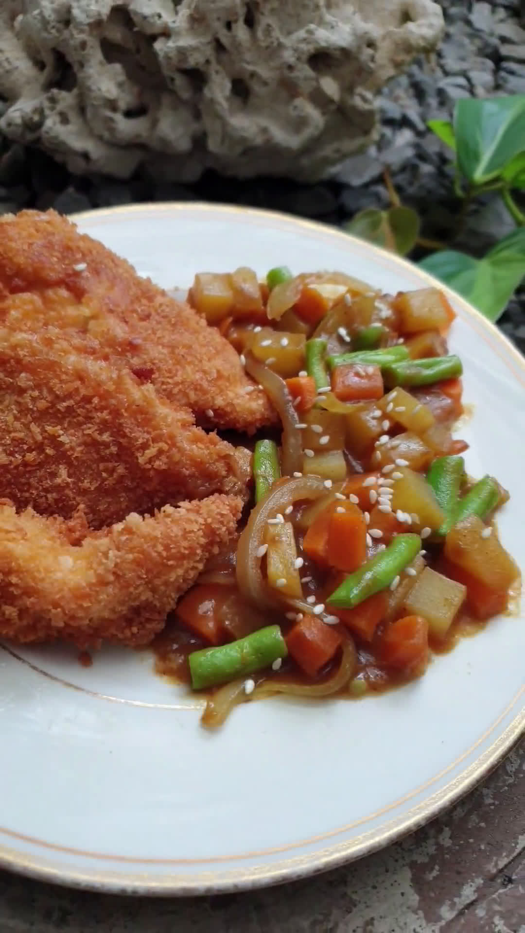 Foto langkah ke 5 dari resep 28.Chicken Katsu& Japanese Curry.