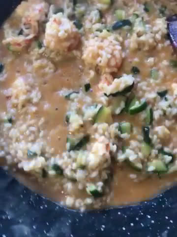 Foto del paso 8 de la receta: Risotto de calabacín y langostinos