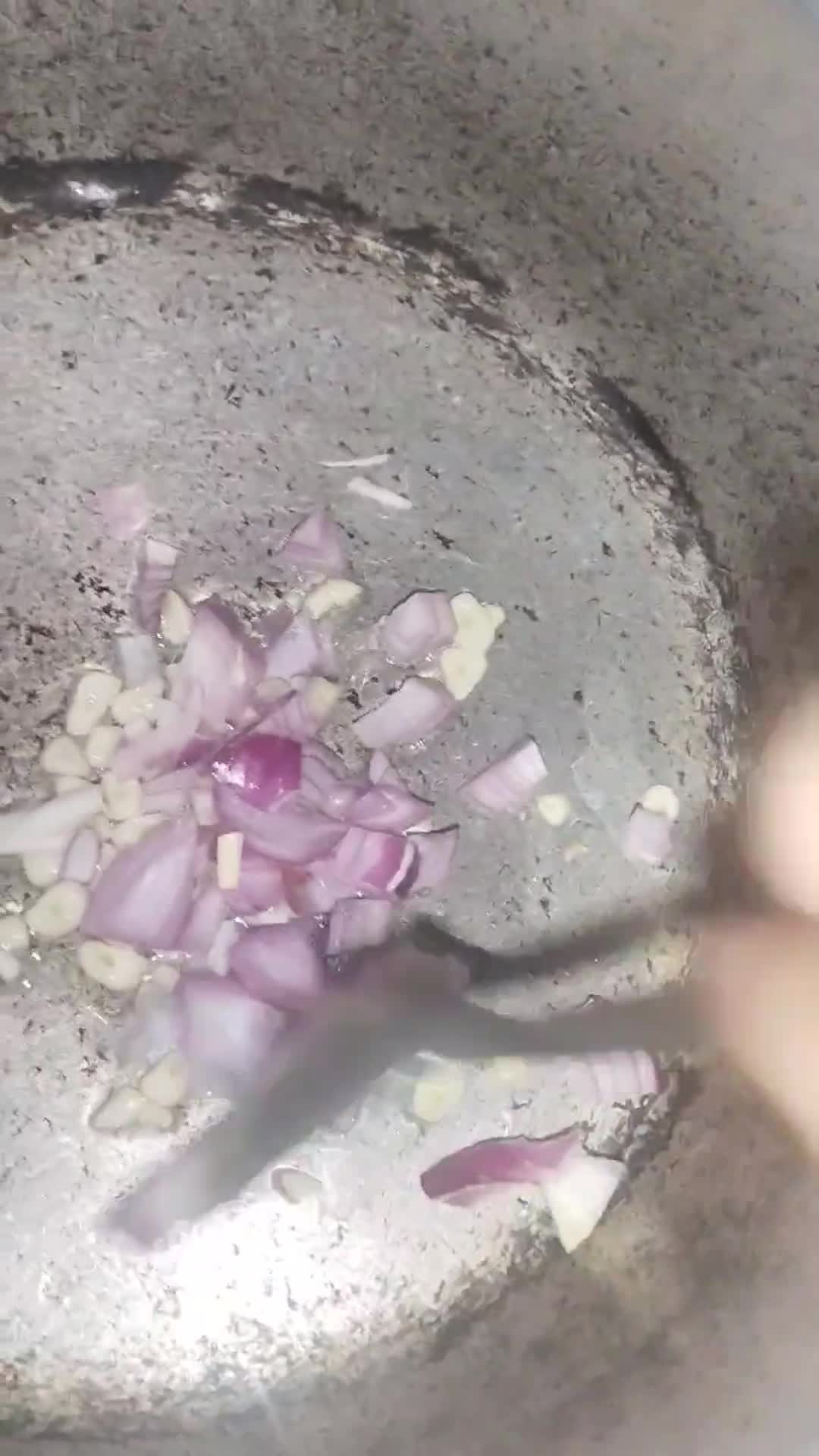 A picture of step 2 of Instant Macaroni with leftover karahi.