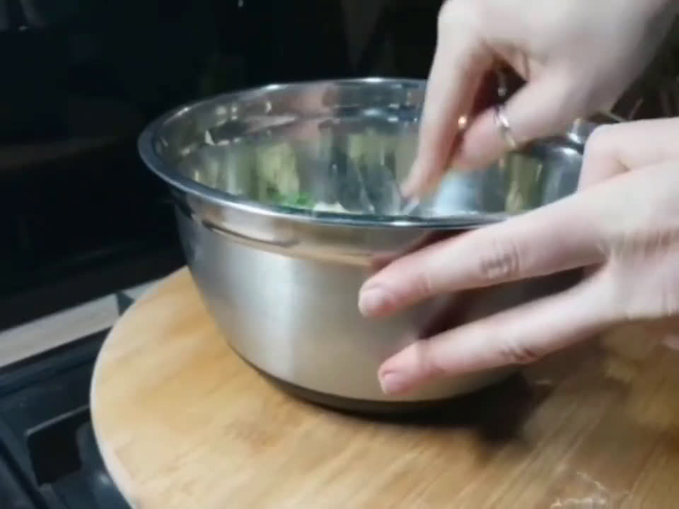A picture of step 2 of Easy potato balls - fried leftover mashed potato pancakes recipe.