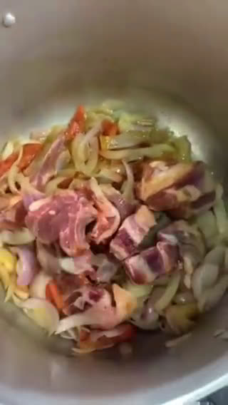 A picture of step 1 of Palak Gosht.