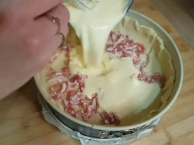 A picture of step 7 of EASY BASIC RECIPE of simple and delicious homemade french quiche.