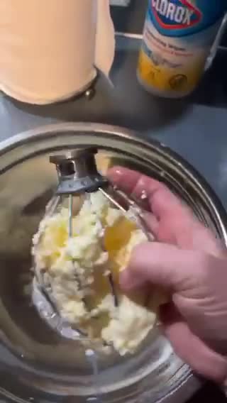 A picture of step 5 of Homemade butter and buttermilk.