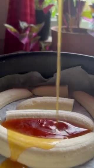 صورة لخطوة 1 من وصفة كيكة الموز بالكرميل