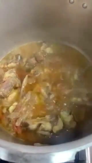 A picture of step 4 of Palak Gosht.
