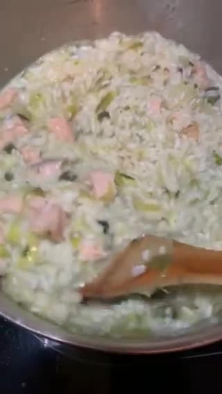 Une image de l'étape 3 de ☆Risotto Saumon et Poireaux☆.