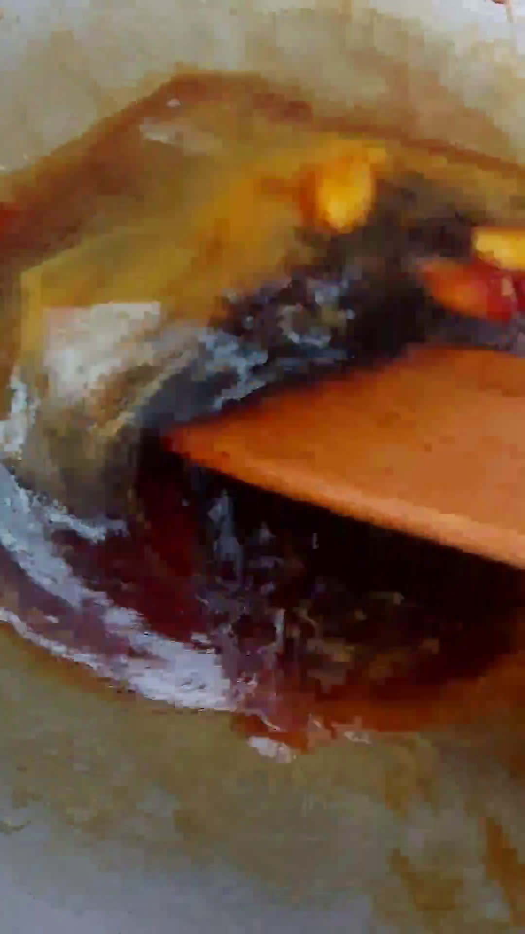 Gambar langkah 3 resipi Kek sarang semut 🐜versi bakar.