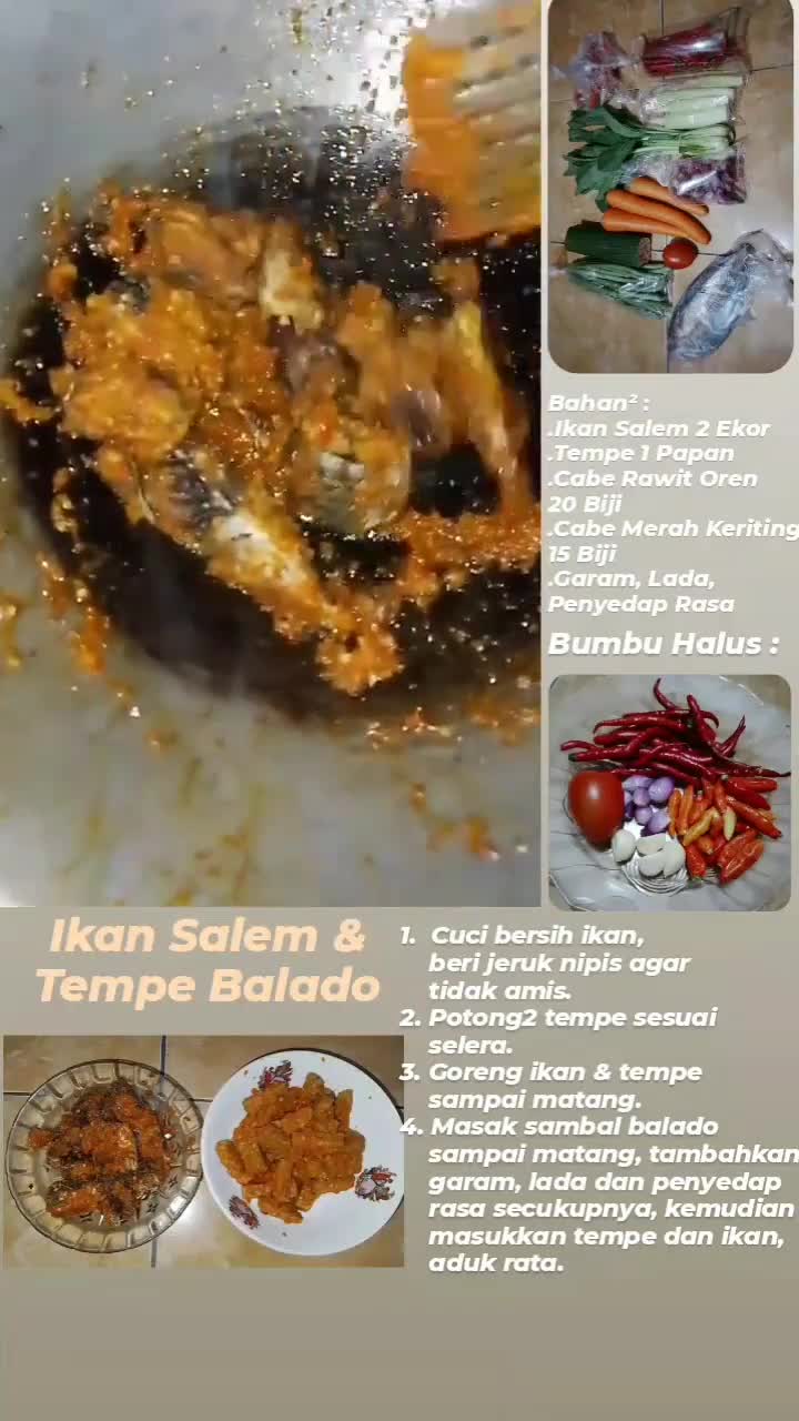 Foto langkah ke 4 dari resep Ikan Salem dan Tempe Balado.