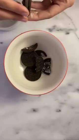 A picture of step 1 of 2-Ingredient Oreo Mug Cake Without an Oven 🤯.
