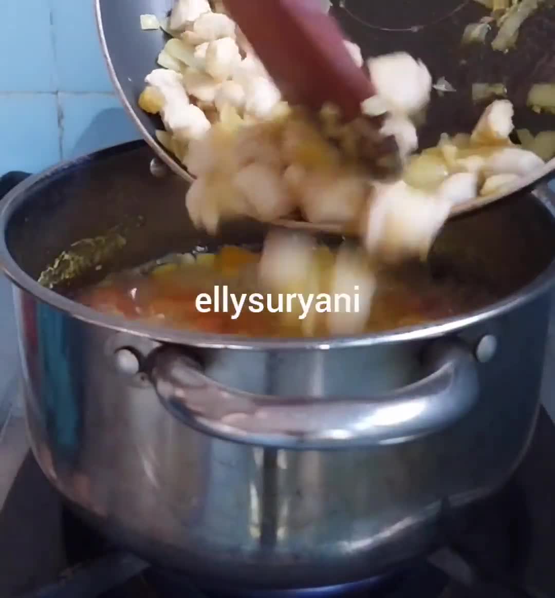 Foto langkah ke 5 dari resep Bubur Gurih Jagung -Labu Kuning (Creamy Corn & Pumpkin Porridge).