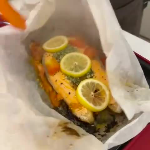 【AJ歐美食鋪】🐟紙包鮭魚🐟|高蛋白 清爽 電烤盤的食譜步驟6照片
