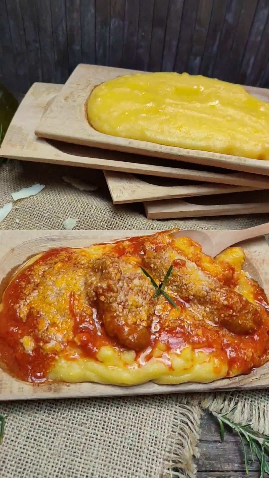 Foto del passaggio 4 della ricetta Polenta con sugo di spuntature e salsicce