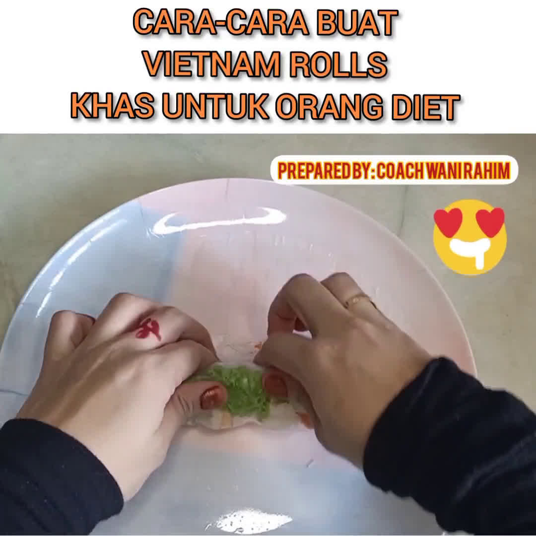 Gambar langkah 2 resipi Vietnam Rolls.