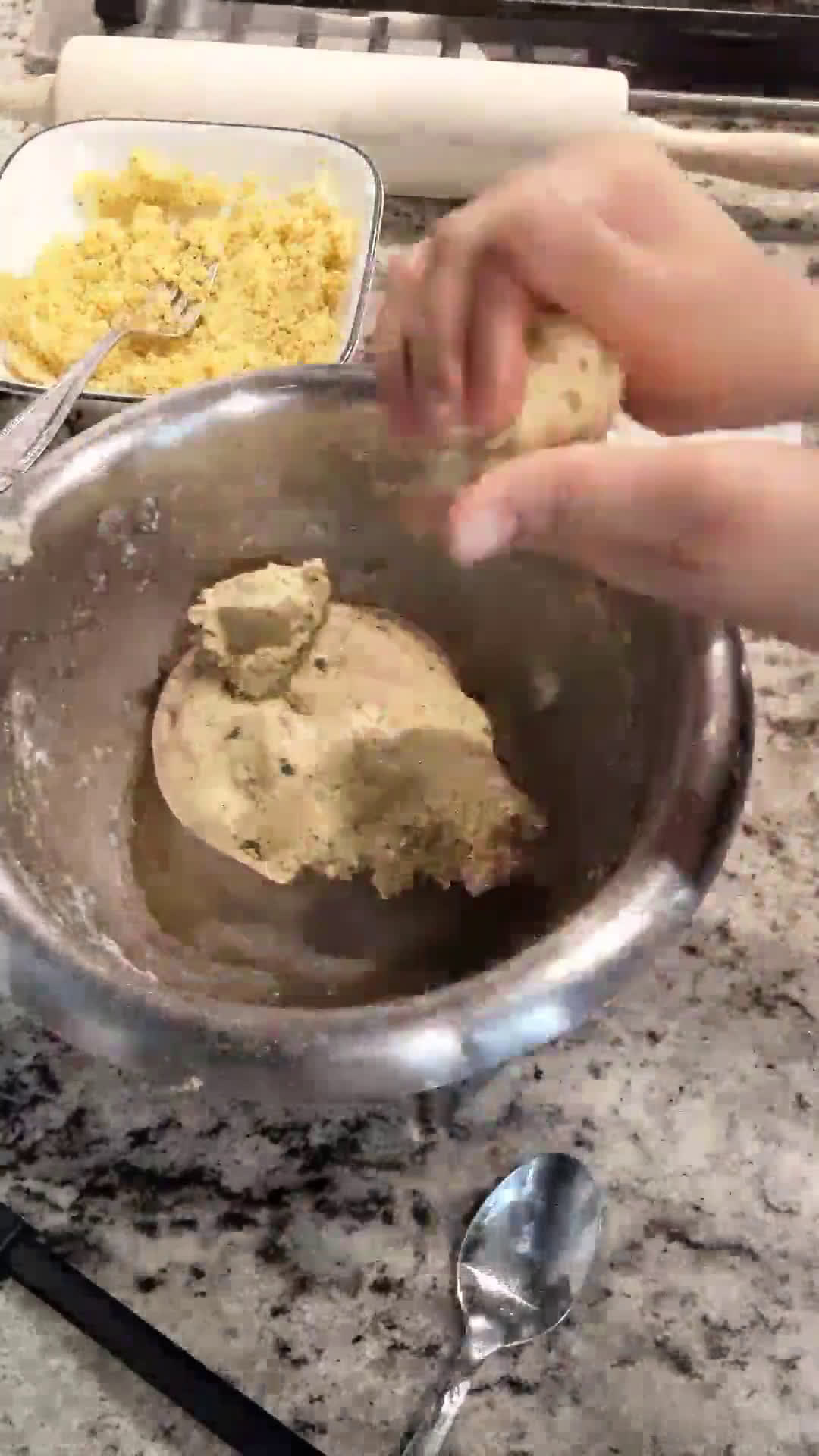 A picture of step 5 of Potato paranthas with whole wheat & veggie dough.