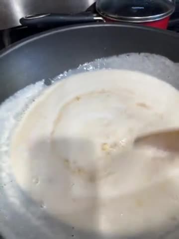 A picture of step 1 of Maja Blanca.