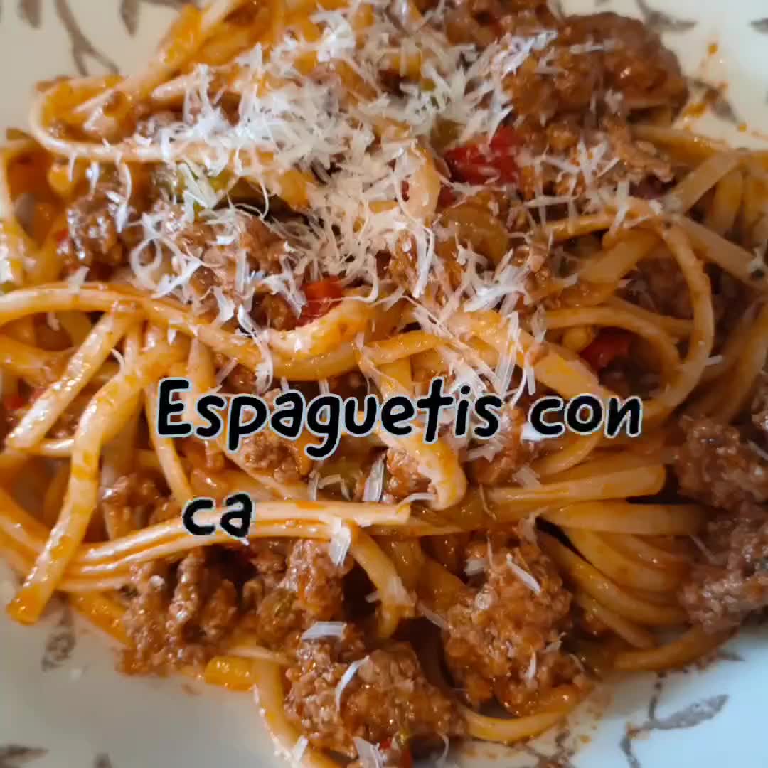 Foto del paso 1 de la receta: Espaguetis con carne picada