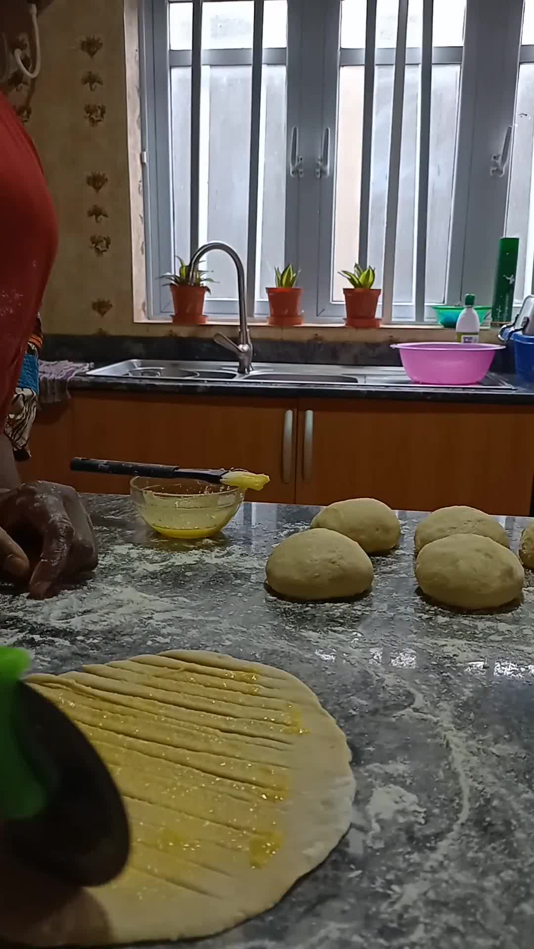 A picture of step 5 of Spiral bread rolls.