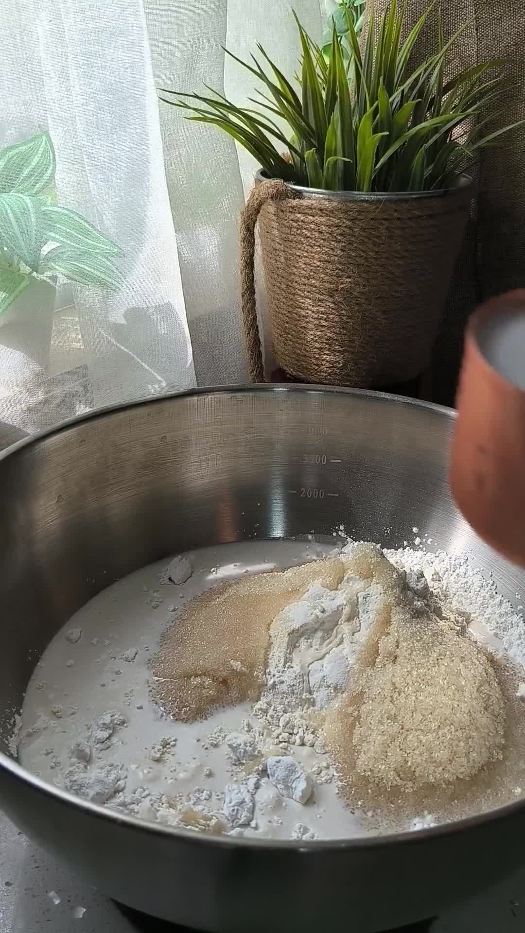 Gambar langkah 1 resipi Kuih lapis (sukatan cawan).