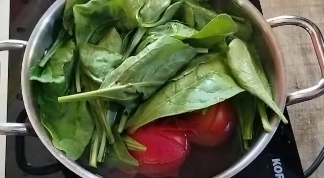A picture of step 2 of Spinach Paneer (No Onion, No Garlic).