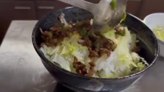 とーちゃん特製カレーミンチ丼作り方4写真