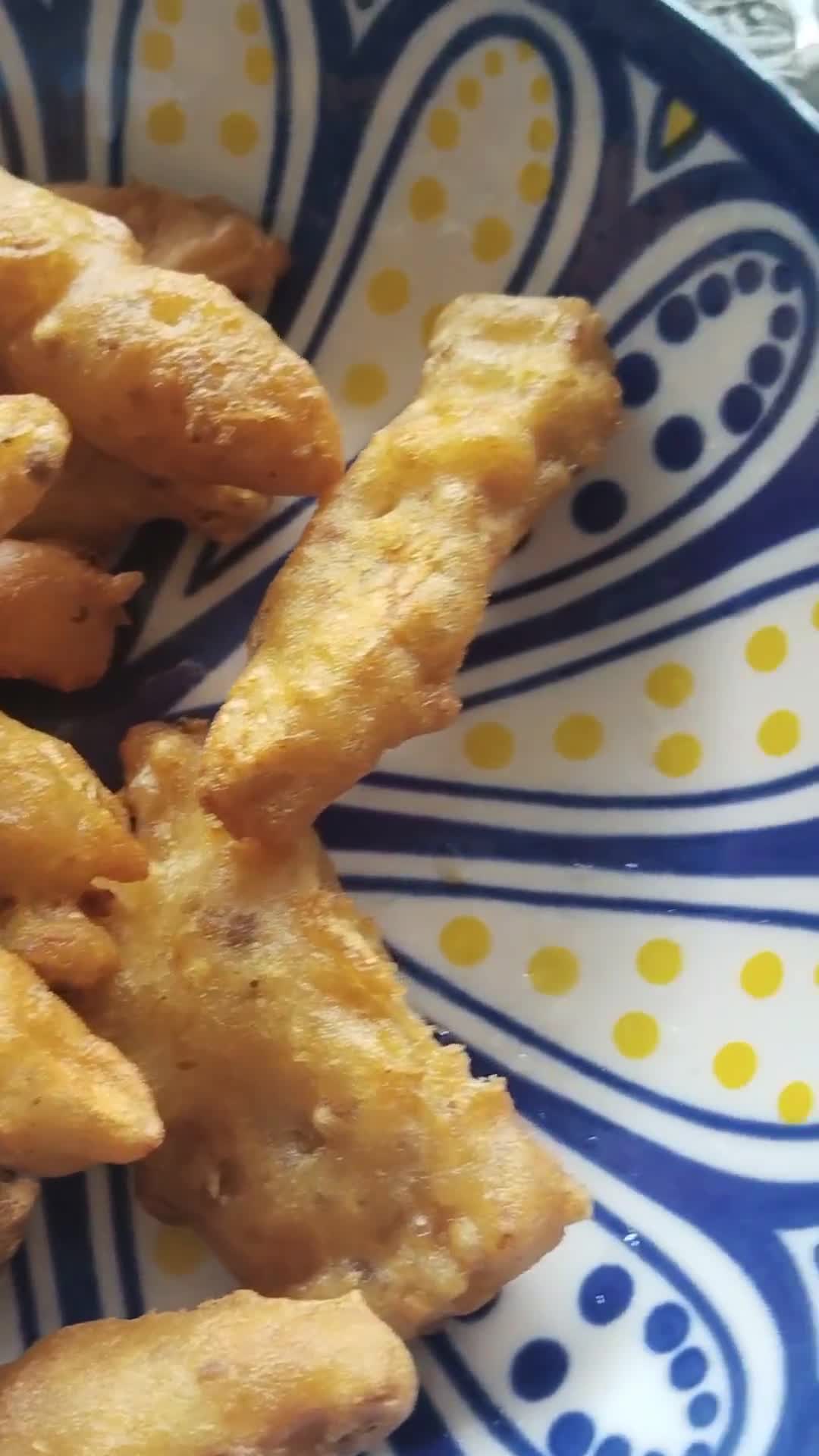 Gambar langkah 4 resipi Tempe crispy.