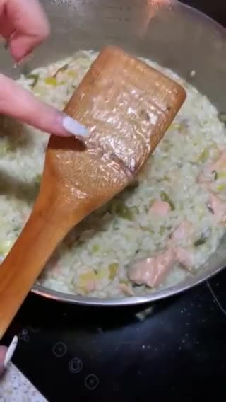 Une image de l'étape 4 de ☆Risotto Saumon et Poireaux☆.