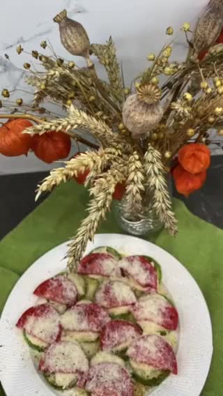 Фото кроку 5 до Кабачки з часниковим соусом та томатами 👌.