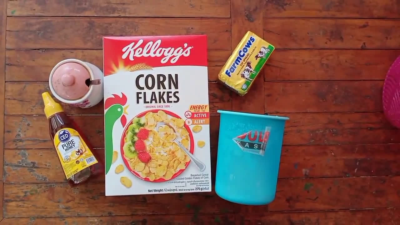 Gambar langkah 1 resipi Cornflakes madu ketagih!.