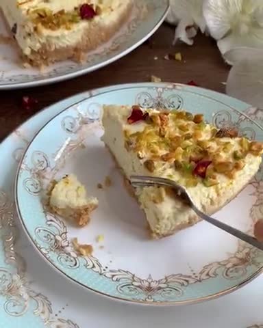 A picture of step 9 of Kalakand Cheesecake.