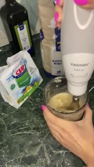 Фото кроку 1 до Тонкие блины на воде из овсяной муки с творожной начинкой☺️.