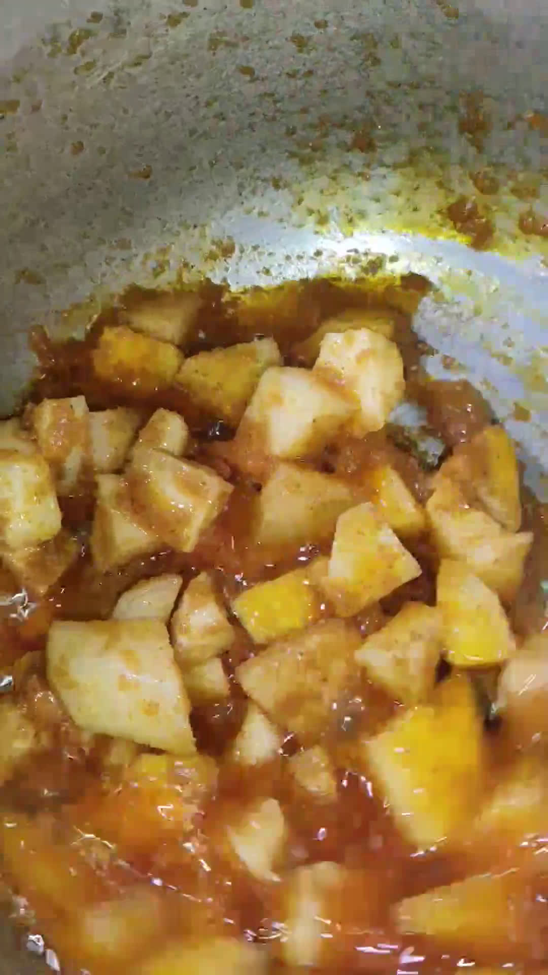 A picture of step 3 of Shaljum ki Bhujia 🥰.