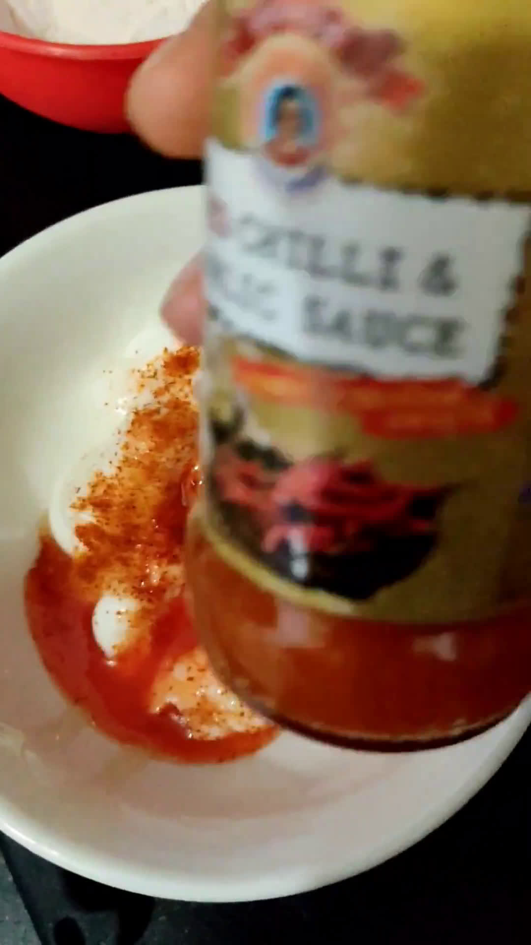 A picture of step 6 of Dynamite Prawns.