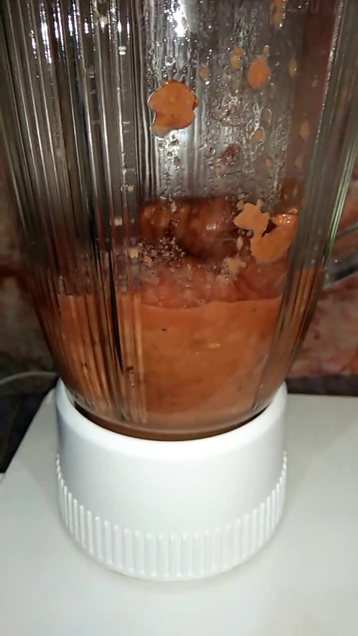 A picture of step 2 of Falsa chutney/grewia sauce.