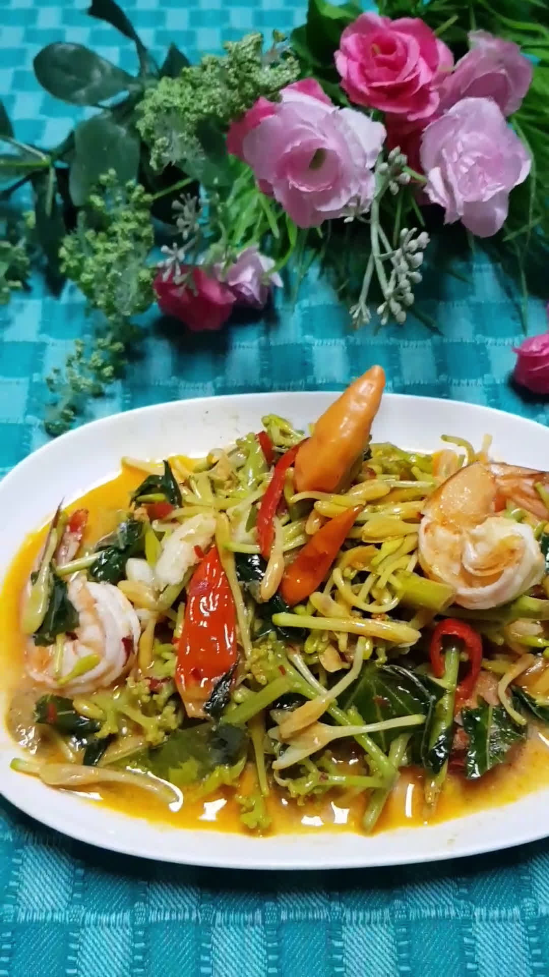 Foto langkah ke 4 dari resep Bunga Pepaya Nyemek.