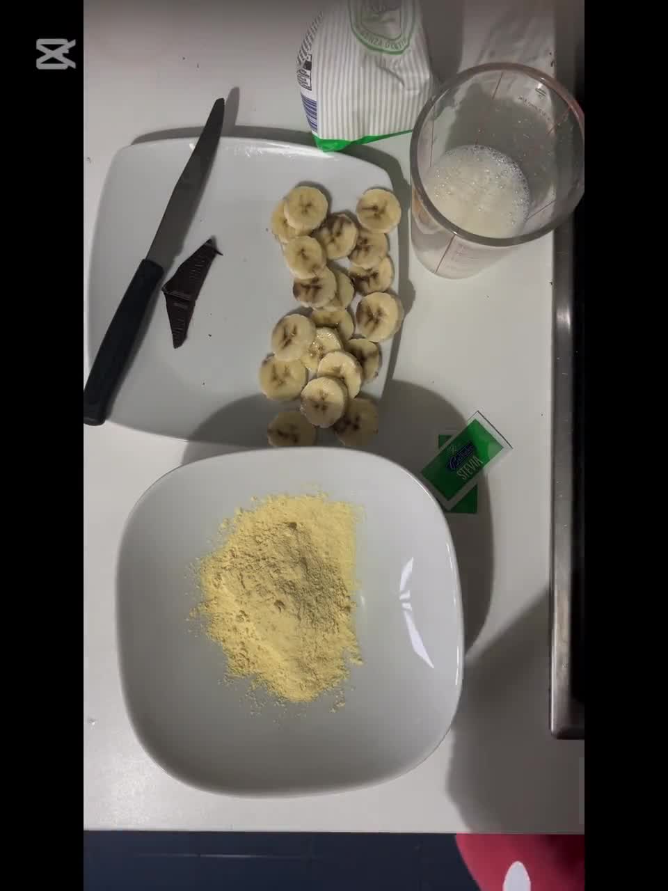 Foto del passaggio 1 della ricetta Farinata dolce al cacao 🌱🍫