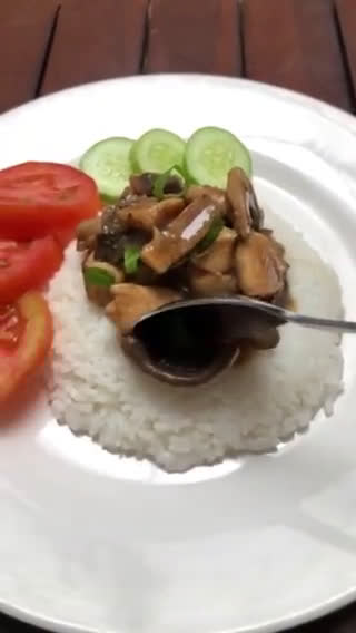 Foto langkah ke 4 dari resep NASI AYAM JAMUR ❤️✨.