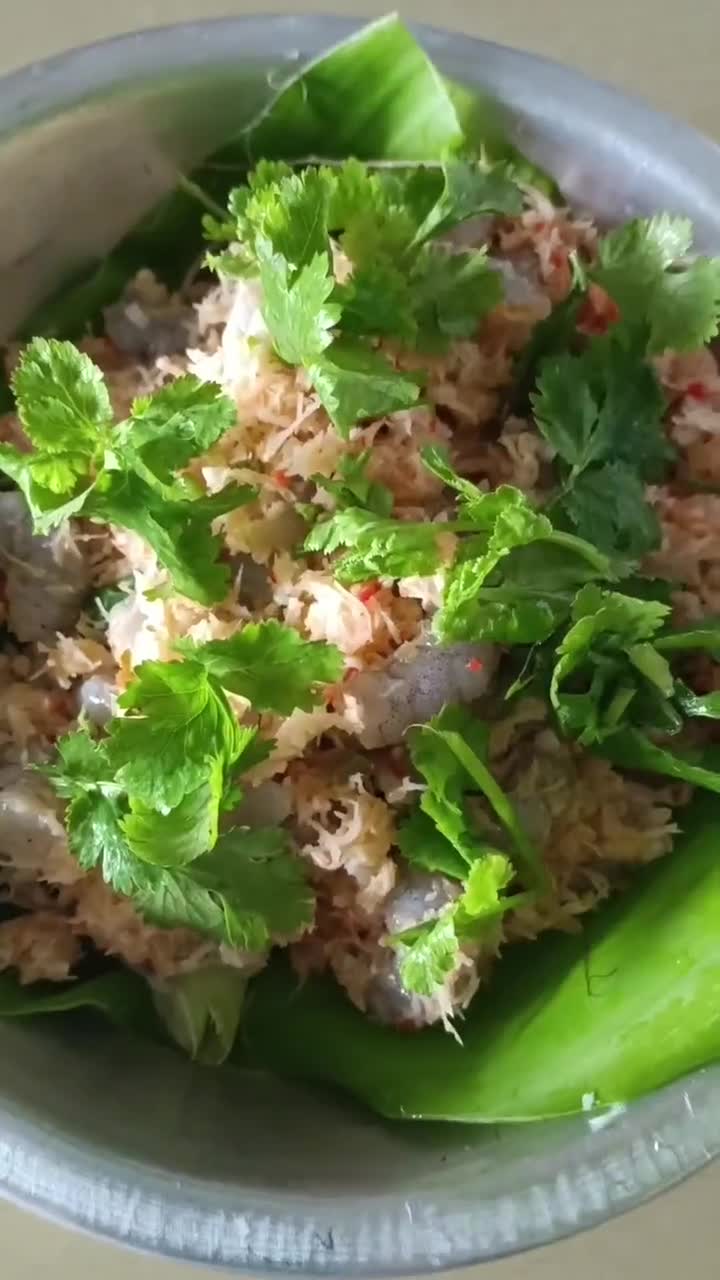 Foto langkah ke 3 dari resep Pepes Udang Kelapa, simple banget.